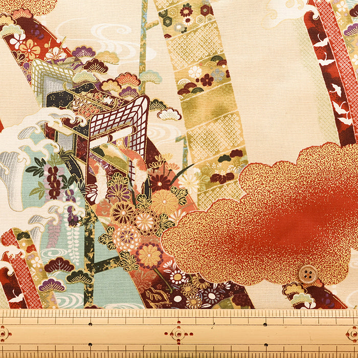 Cotton Shirting Lame (Glitter) Fabric - Japanese Style - nomura tailor