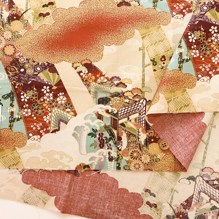 Cotton Shirting Lame (Glitter) Fabric - Japanese Style - nomura tailor