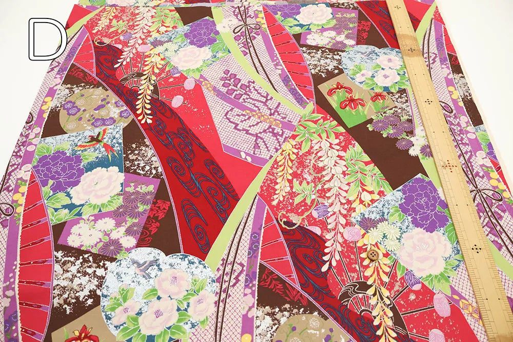 Cotton Shirting Printed Fabric - Hanamai Monogatari - Iris - nomura tailor