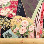 Cotton Shirting Printed Fabric - Hanamai Monogatari - Iris - nomura tailor