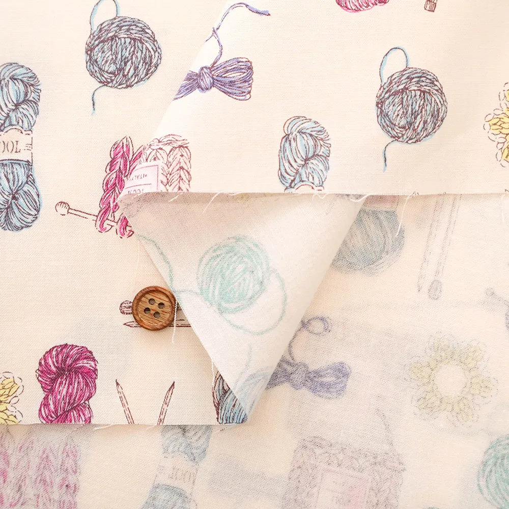Cotton Shirting Printed Fabric - Yarn - nomura tailor