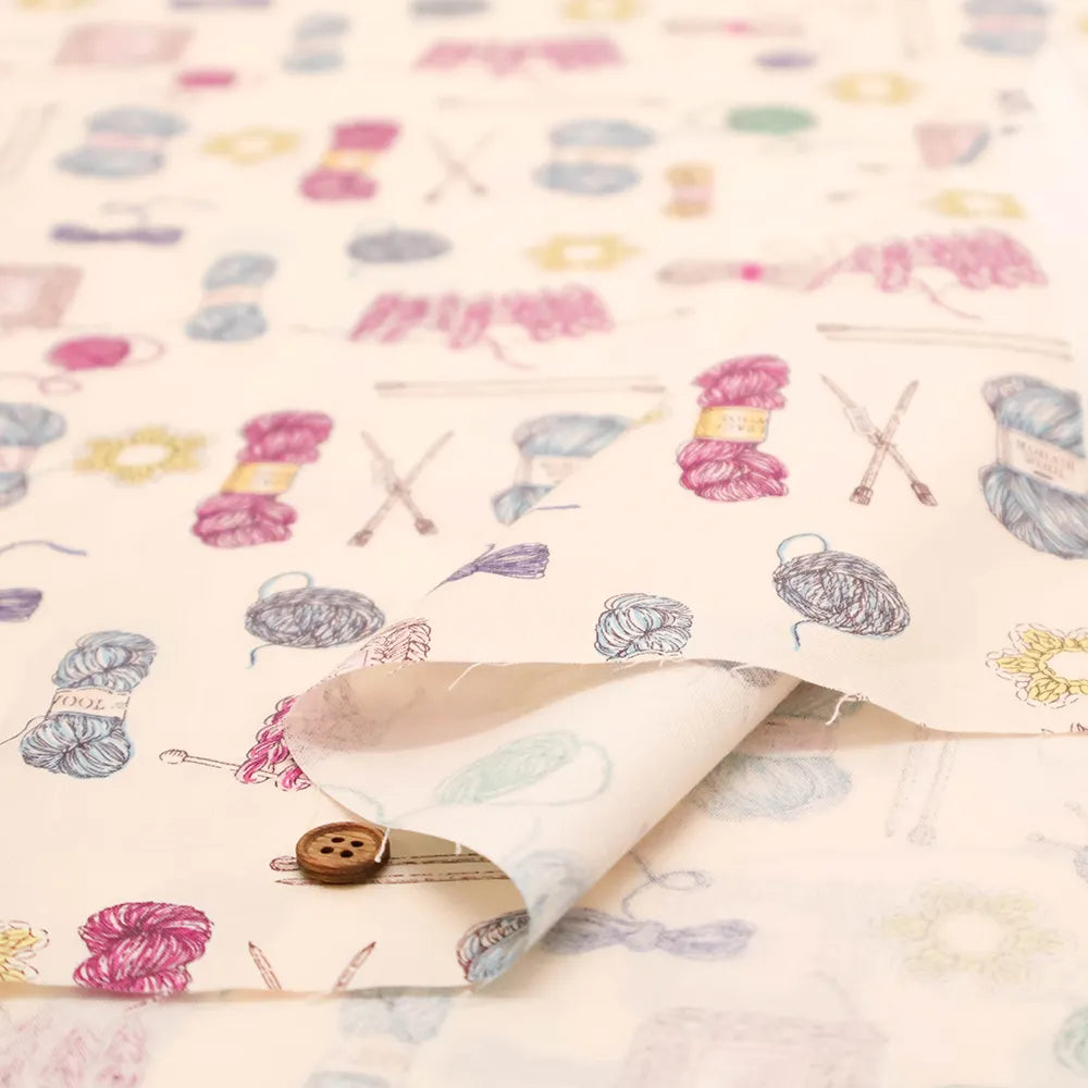 Cotton Shirting Printed Fabric - Yarn - nomura tailor
