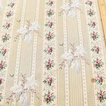 Cotton shirting printed fabric Chintz-finished Kounosanae Stripe Flower - nomura tailor