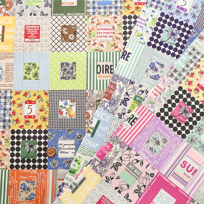 Chintz Finish Cotton Shirting Printed Fabric - Suzuko Koseki Patchwork Style - nomura tailor