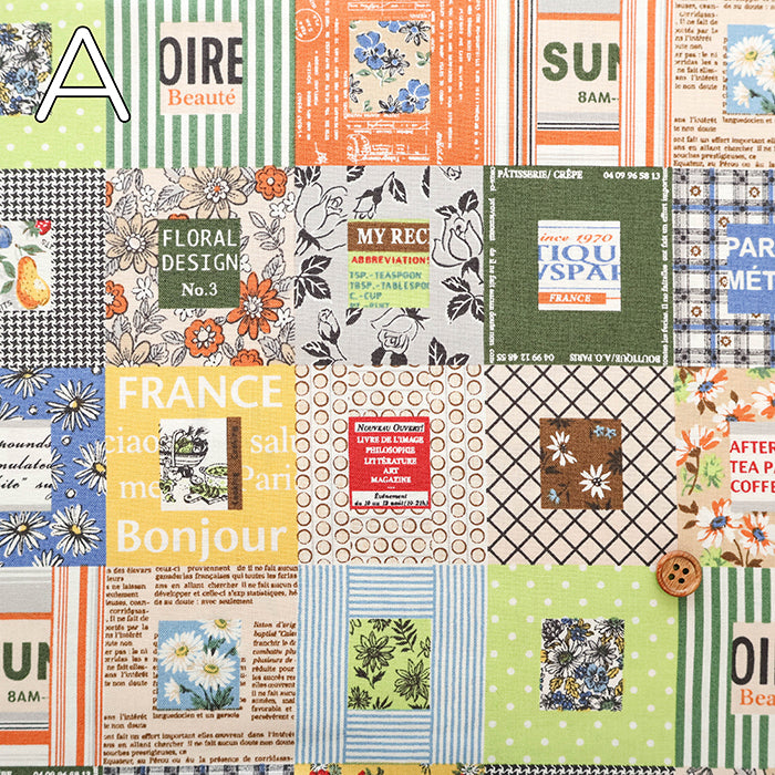 Chintz Finish Cotton Shirting Printed Fabric - Suzuko Koseki Patchwork Style - nomura tailor