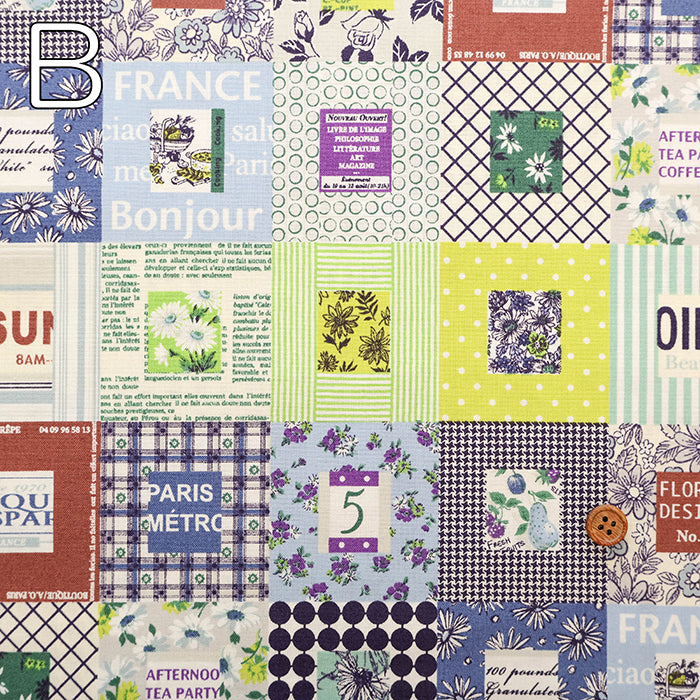 Chintz Finish Cotton Shirting Printed Fabric - Suzuko Koseki Patchwork Style - nomura tailor