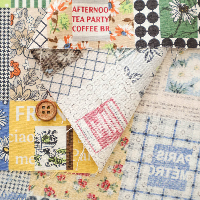 Chintz Finish Cotton Shirting Printed Fabric - Suzuko Koseki Patchwork Style - nomura tailor