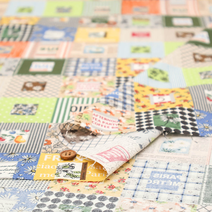 Chintz Finish Cotton Shirting Printed Fabric - Suzuko Koseki Patchwork Style - nomura tailor