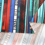 Cotton Shirting Inkjet Printed Fabric - Yoko Okamoto Collection - Color Stripe - nomura tailor