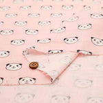 Cotton Double Gauze Printed Fabric -Smile Panda - nomura tailor