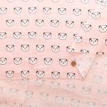 Cotton Double Gauze Printed Fabric -Smile Panda - nomura tailor