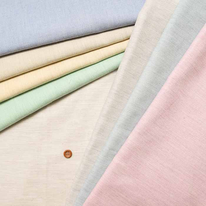 Twill cotton TOP thread Shambray fabric plain - nomura tailor