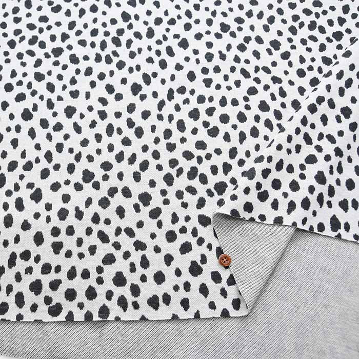 Cotton Knit Jacquard Fabric Dalmatian - nomura tailor