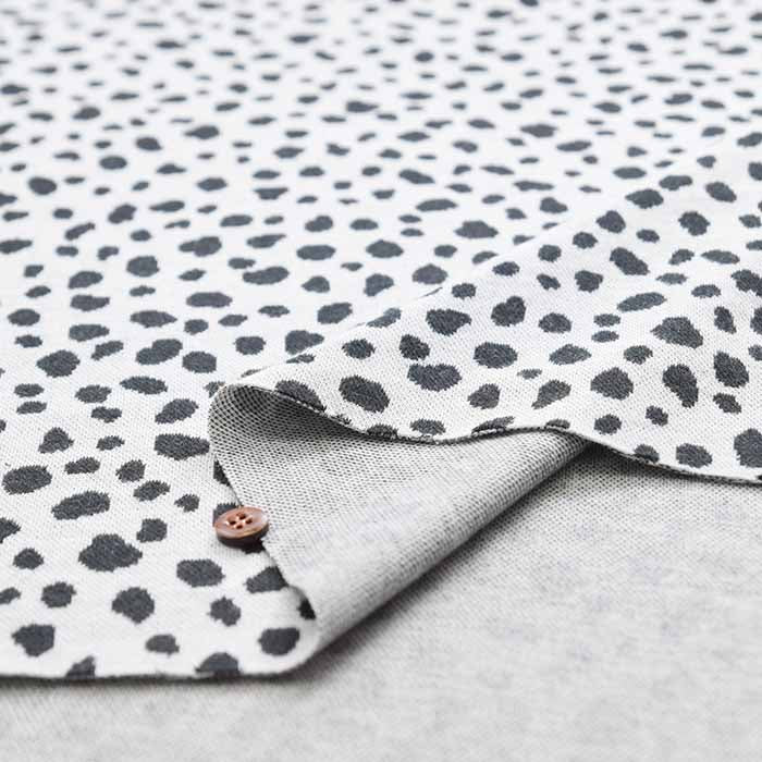 Cotton Knit Jacquard Fabric Dalmatian - nomura tailor