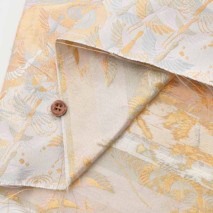 Gold Brocade Crane and Waves - nomura tailor