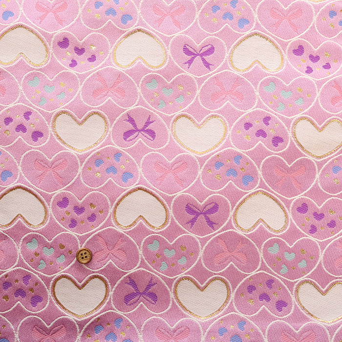 Gold Brocade (Kinran)  - Heart & Ribbon - nomura tailor