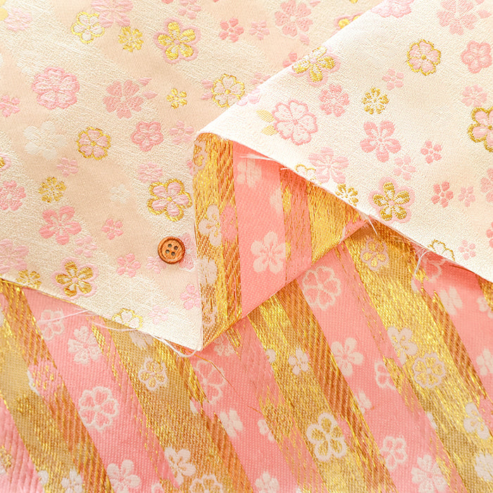 Gold Brocade (Kinran) - Plum Blossom Pattern - nomura tailor