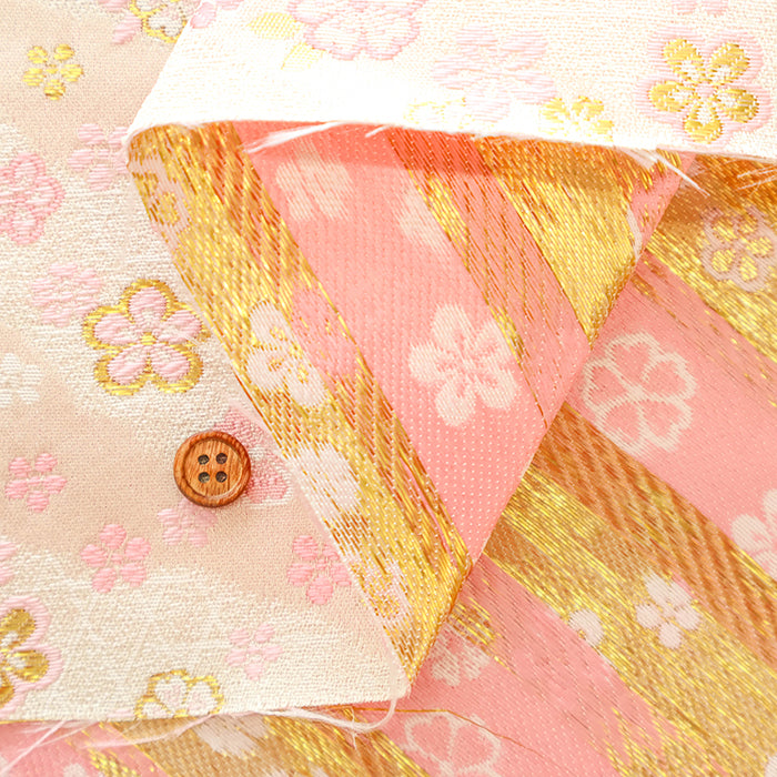 Gold Brocade (Kinran) - Plum Blossom Pattern - nomura tailor