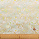 Gold Brocade (Kinran) - Flowing Water and Butterflies - nomura tailor