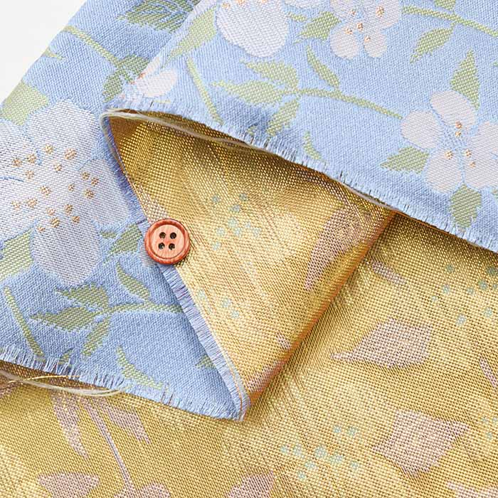 Gold Brocade - Cherry Blossom Leaves - nomura tailor