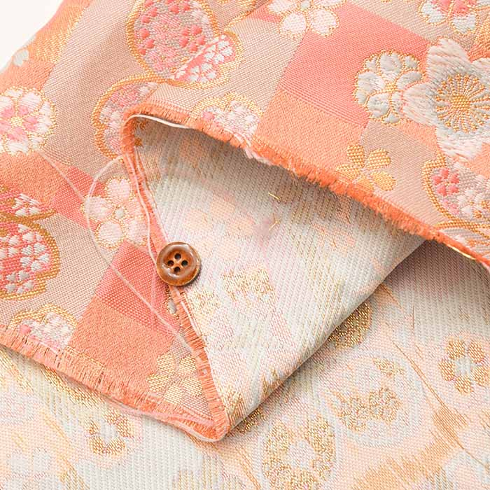 Gold Brocade Lattice Cherry Blossom - nomura tailor