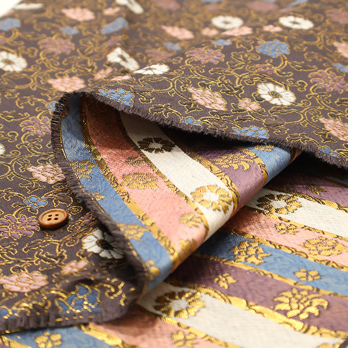 Gold Brocade (Kinran) - Karakusa flower(Arabesque) - nomura tailor