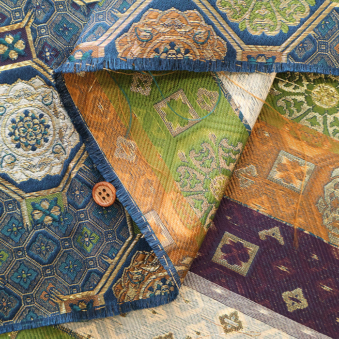 Gold Brocade (Kinran)  - Floral crest pattern - nomura tailor