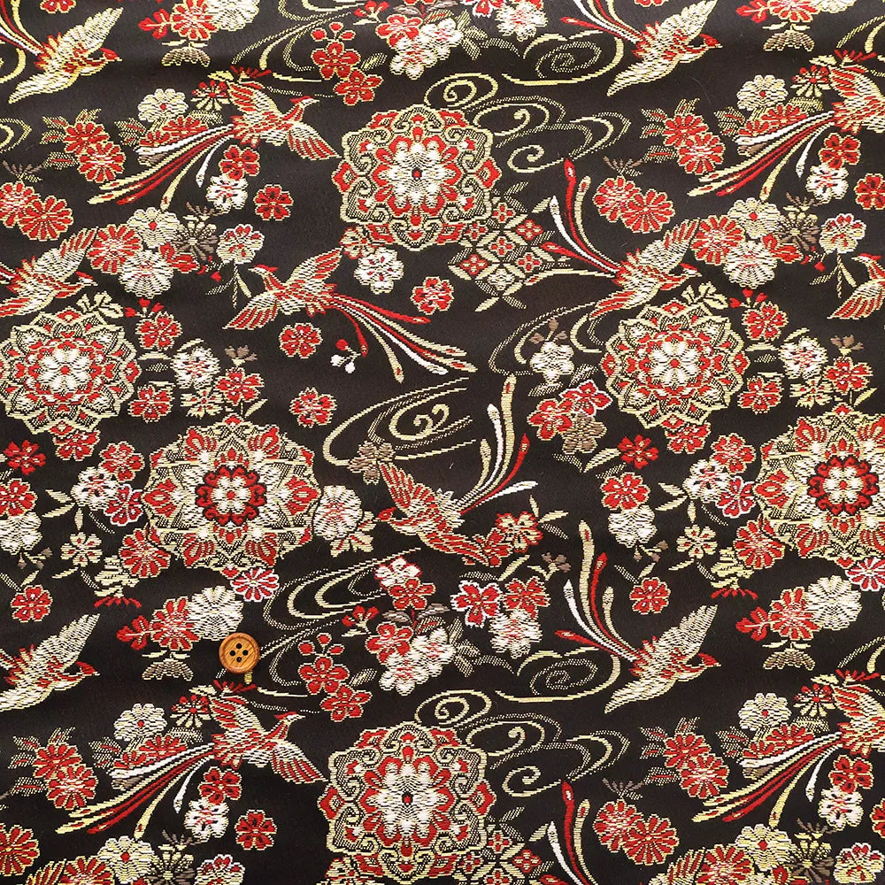 Gold Brocade (Kinran) - Phoenix and Flowers - nomura tailor
