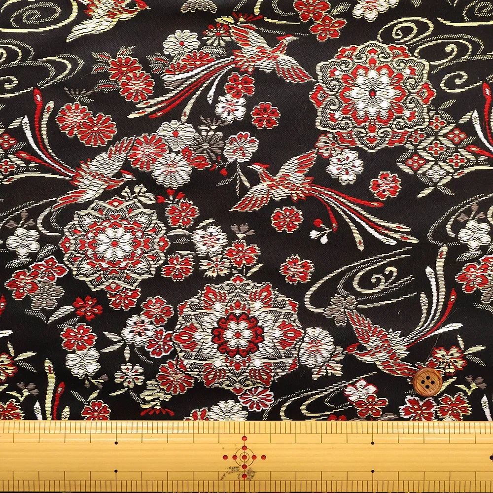 Gold Brocade (Kinran) - Phoenix and Flowers - nomura tailor