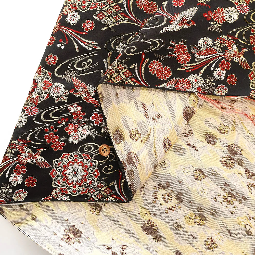 Gold Brocade (Kinran) - Phoenix and Flowers - nomura tailor