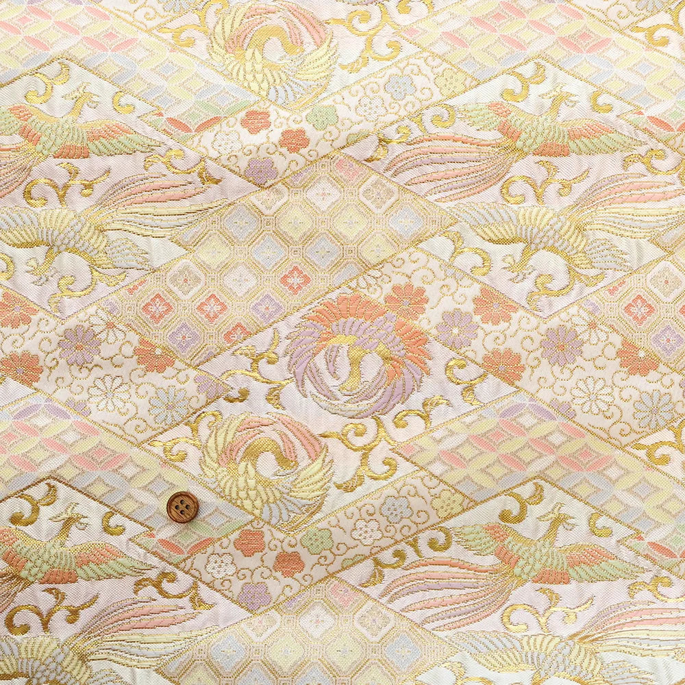 Gold Brocade (Kinran)  - Phoenix & Diamond Pattern - nomura tailor