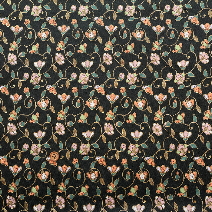 Gold Brocade (Kinran) - Ivy Arabesque and Flower - nomura tailor