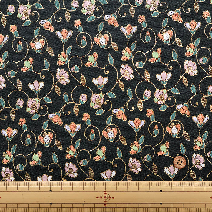 Gold Brocade (Kinran) - Ivy Arabesque and Flower - nomura tailor