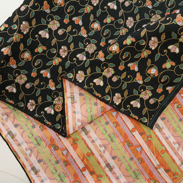 Gold Brocade (Kinran) - Ivy Arabesque and Flower - nomura tailor