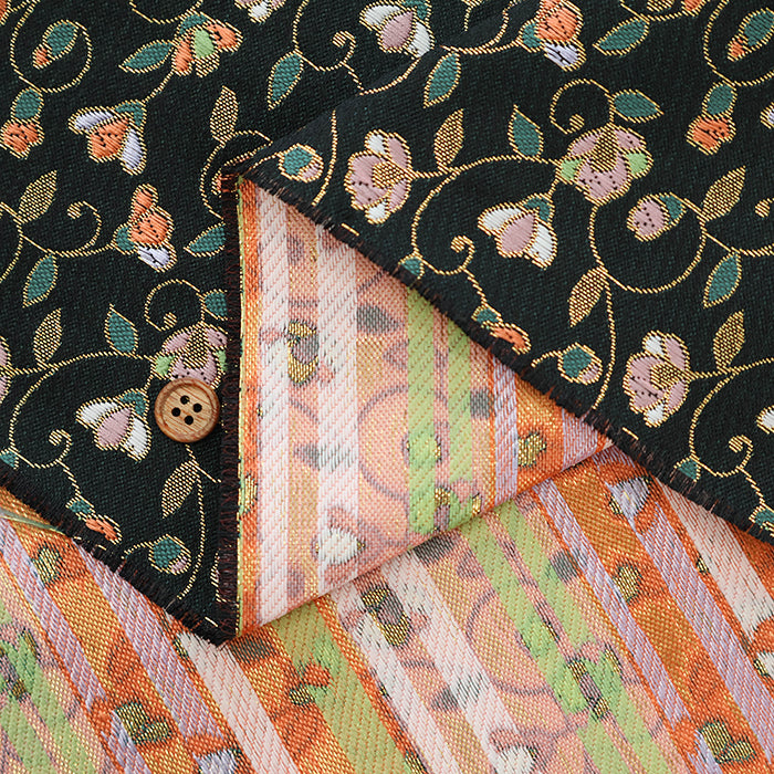 Gold Brocade (Kinran) - Ivy Arabesque and Flower - nomura tailor