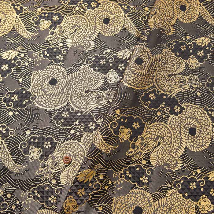 gold brocade Clouds and Dragons - nomura tailor