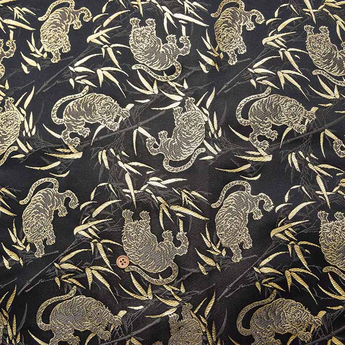 Gold Brocade Bamboos and Tigers (Brocade) - nomura tailor