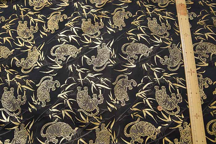 Gold Brocade Bamboos and Tigers (Brocade) - nomura tailor