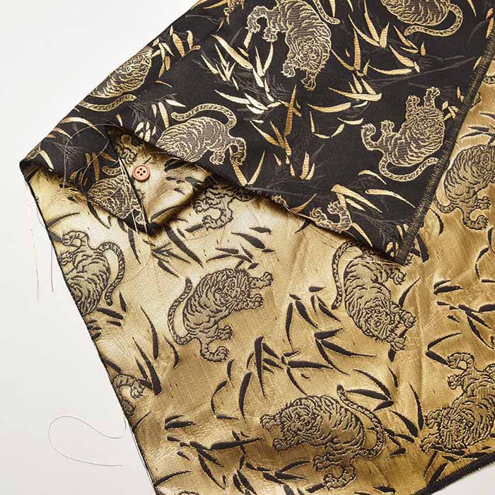 Gold Brocade Bamboos and Tigers (Brocade) - nomura tailor