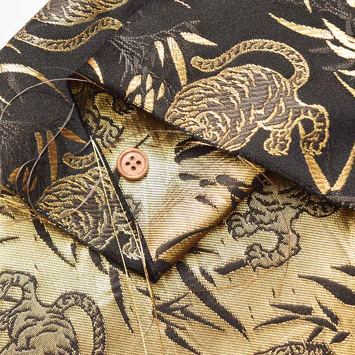 Gold Brocade Bamboos and Tigers (Brocade) - nomura tailor