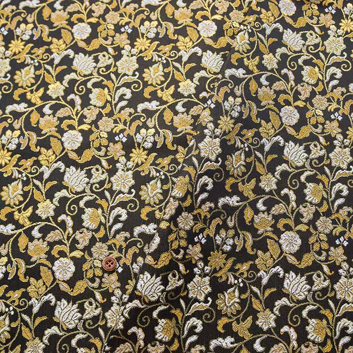 Gold Brocade Rococo Style Flower - nomura tailor