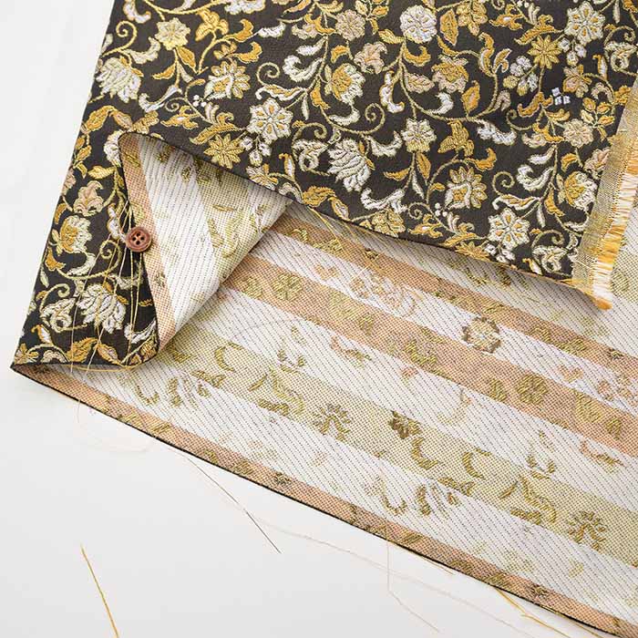 Gold Brocade Rococo Style Flower - nomura tailor