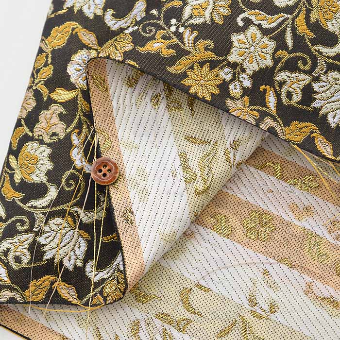 Gold Brocade Rococo Style Flower - nomura tailor