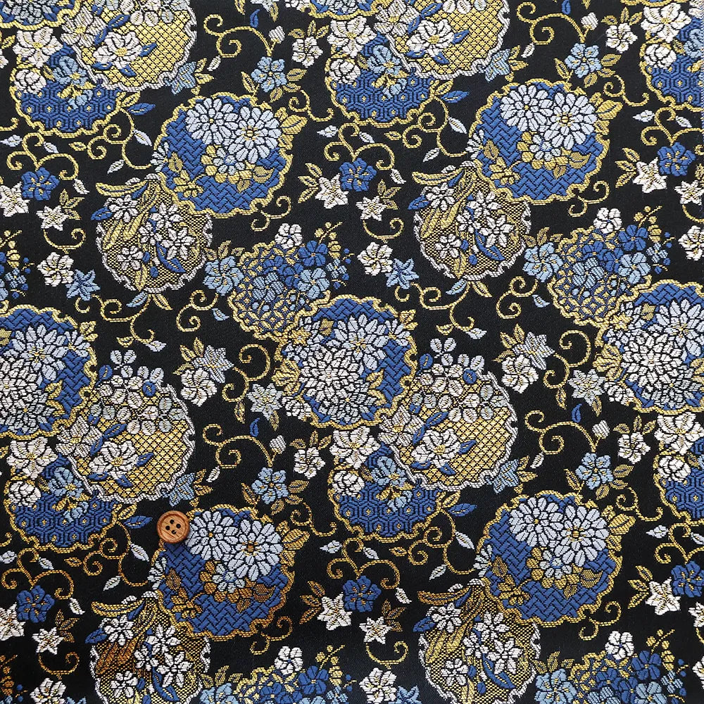 Gold Brocade (Kinran) - Japanese Small Pattern Bouquet - nomura tailor