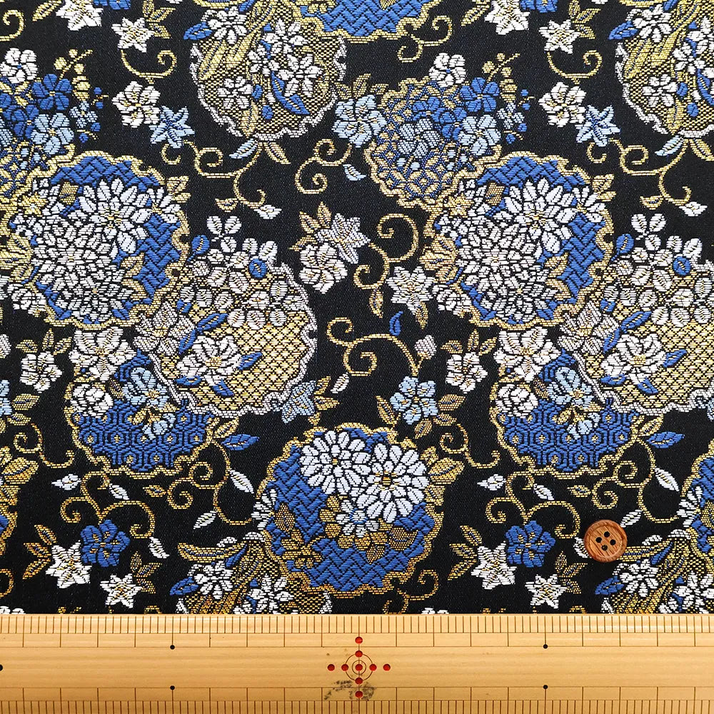 Gold Brocade (Kinran) - Japanese Small Pattern Bouquet - nomura tailor