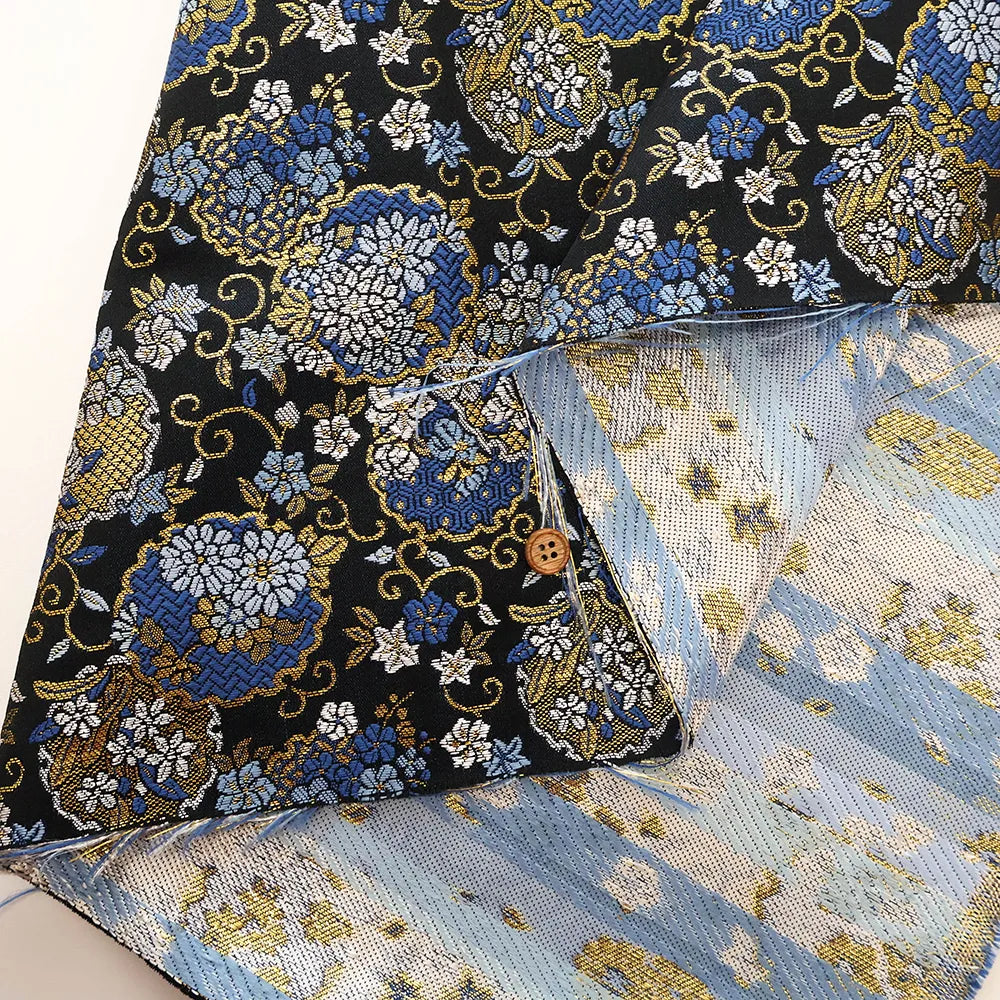 Gold Brocade (Kinran) - Japanese Small Pattern Bouquet - nomura tailor
