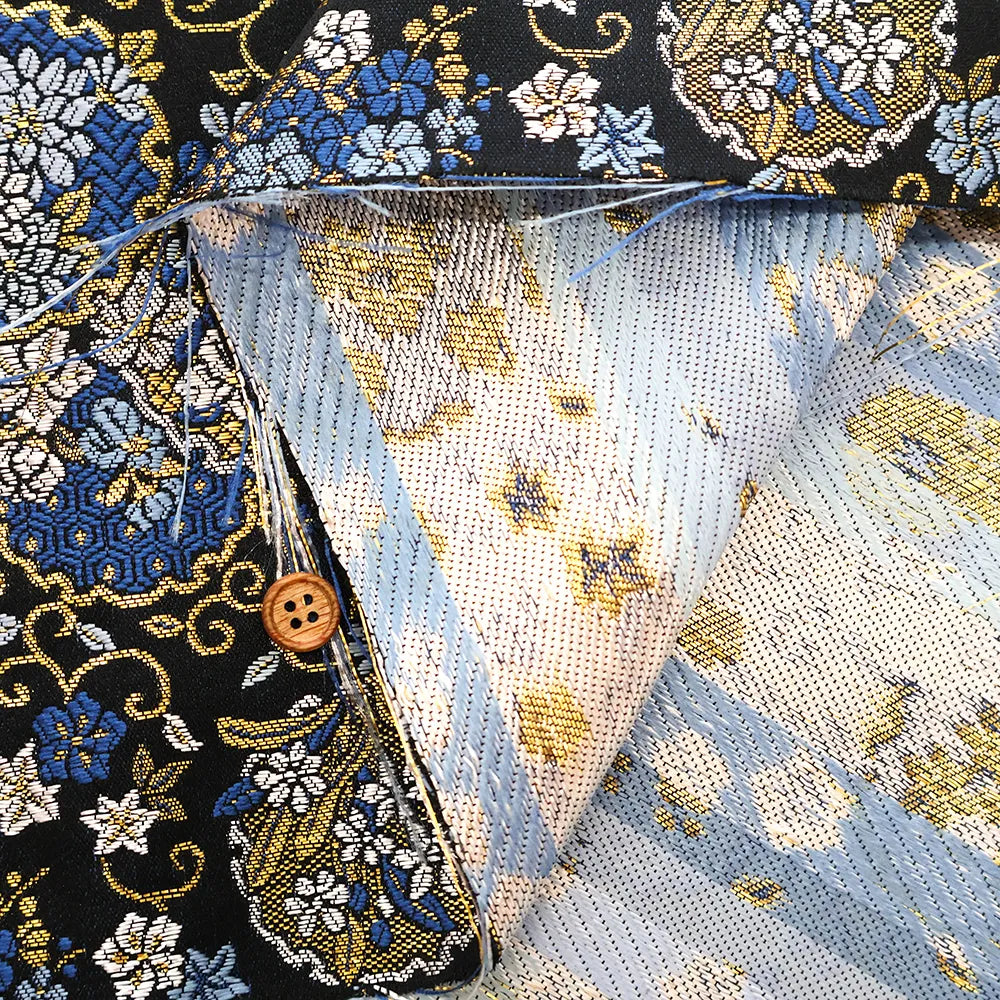 Gold Brocade (Kinran) - Japanese Small Pattern Bouquet - nomura tailor