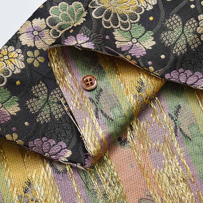 gold brocade chrysanthemum pattern - nomura tailor