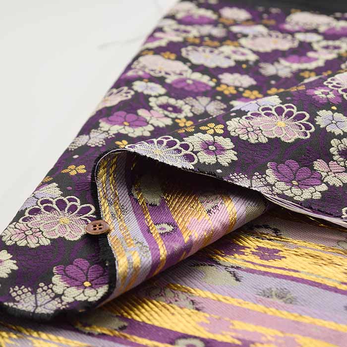 Gold Brocade Chrysanthemum Pattern - nomura tailor