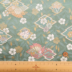 Gold Brocade (Kinran) - Matsukawabishi and Butterfly - nomura tailor